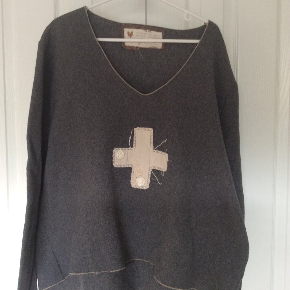 Plus size, Comfy fleece pullover, Farmhouse Frocks, Size 1X